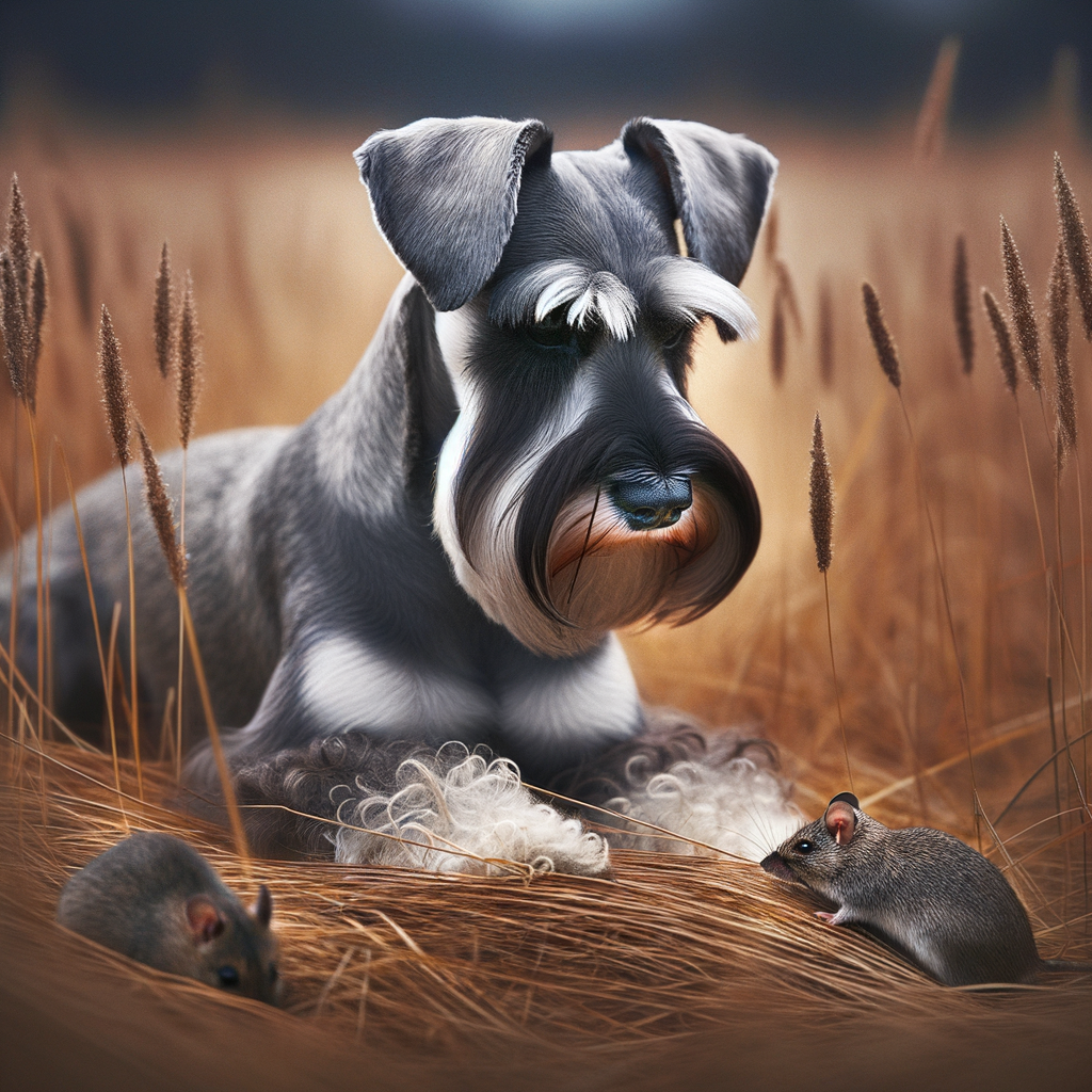 Mini Schnauzer showcasing natural hunting instincts in vermin control, exemplifying Miniature Schnauzer behavior and the importance of understanding and channeling their instincts for effective hunting.